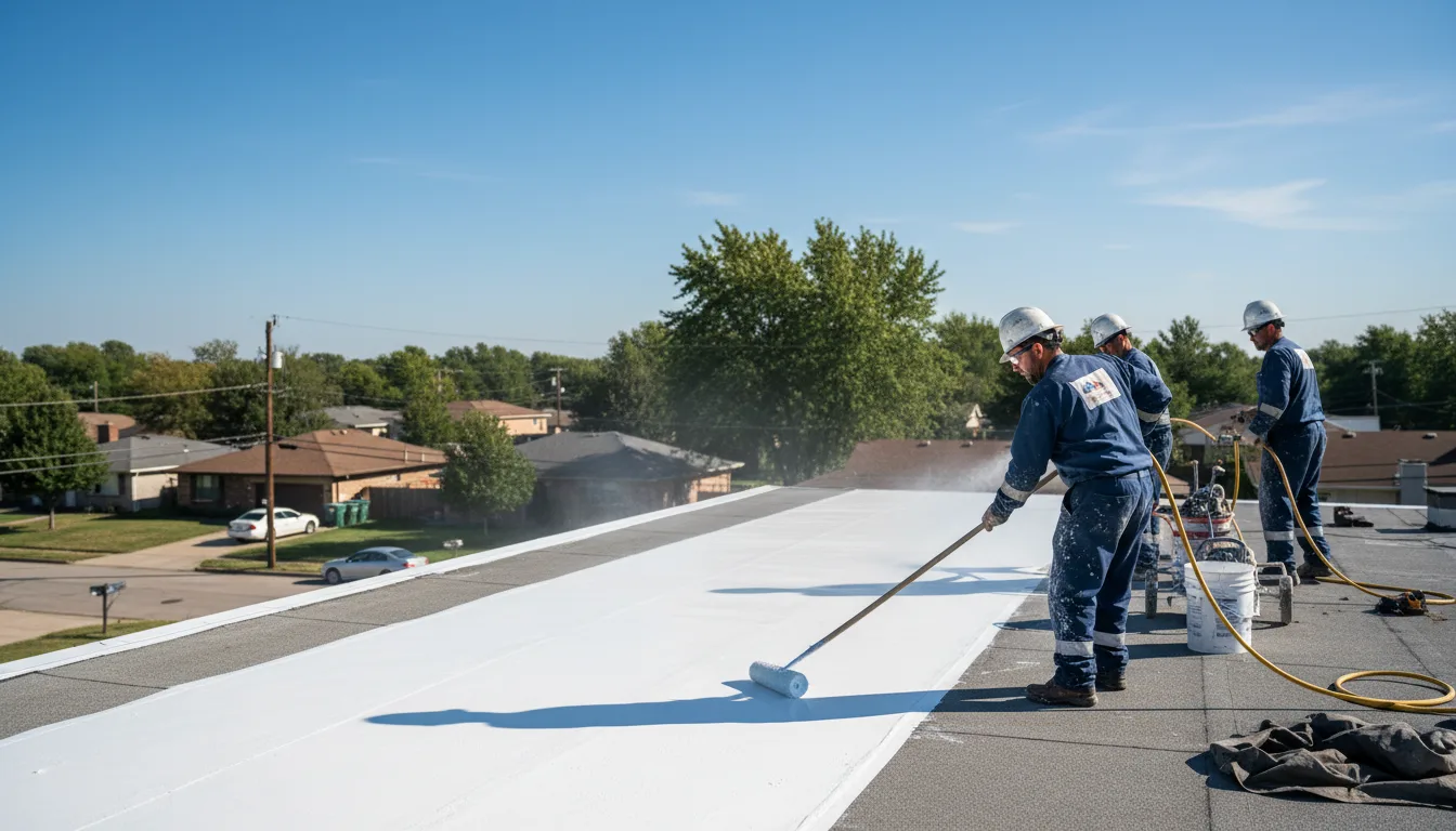 Commercial roof coating in Spraggs, PA near me